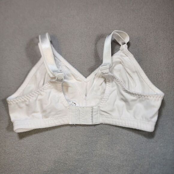 Bali 34B White Bra Double Support Wireless Cotton Stretch‎ 3036 - Picture 2 of 4